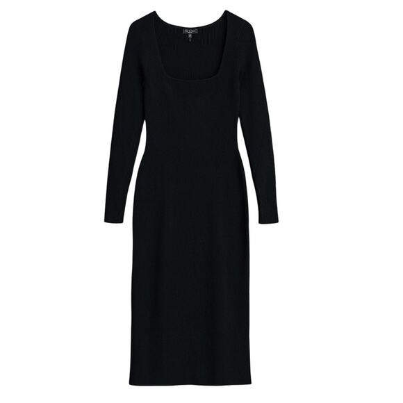 Rag & Bone Asher Midi Dress Black Size Large - Picture 2 of 11